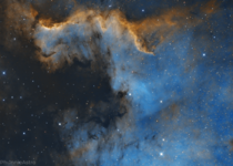  NGC   North America Nebula in SHO  Hubble palette