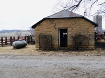  Old stone building that was originally a chicken coop on our family farm