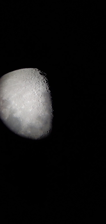  Picture of the moon i took with my phone through a telescope of course
