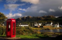  Plockton Village phone booth Western Highlands