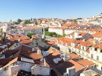  Portugal - Lisbon - View from the Santa Justa elevator We can see in the center the Dom Pedro IV square