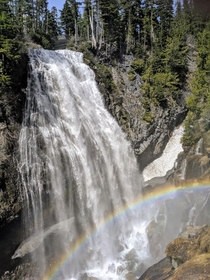  Spotted a rainbow by the waterfalls - Narada Falls Rainier National Park WA USA