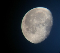  The Moon from Vancouver BC Canada July    PDT Celestion backpack telescope and iPhone  Thats it