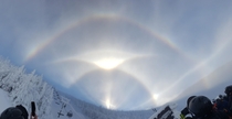  Witnessed seven atmospheric phenomena at the same time while snowboarding at Cannon Mountain NH x