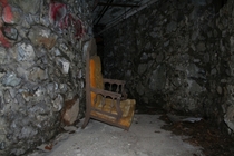 A basement in one of the many abandoned buildings on the campus of the old fernald school