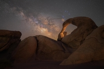 A beautiful night capturing our Milky Way galaxy over the spectacular rock formations of the Alabama Hills