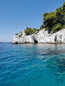 A beautiful photo taken on a boat-trip Small underwater cave on the island Dasia Skopelou Skopelos Greece 
