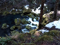 A beautiful river at tokatee falls oregon  x 