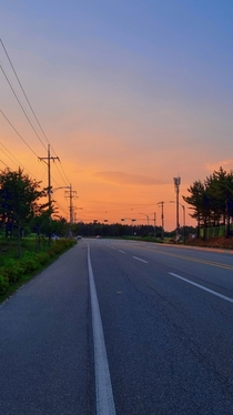 A beautiful sunset in Yangyang Korea 