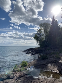 A brief hiatus from Covid and cares OC Rocky coastline in Two harbors MN 