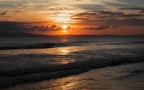 A brilliant orange sunset- taken at Radhanagar Beach Havelock Island India 
