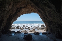 A cave at El Matador State Beach Malibu CA OC