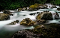 A chilly river Deep in the Chilliwack River Valley BC Canada 