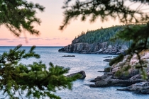 A chilly sunset in Acadia National Park 