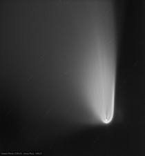 A close up of comet PanStarrs 