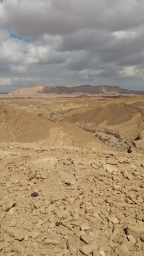 A cloudy day in Ramon Crater Israel 