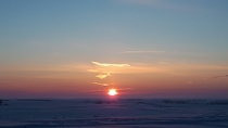A cold winter mornings sunrise in Central Alberta 