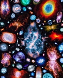A compilation of famous nebulae
