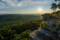 A Crag overlooking the Ozark Mountains of Arkansas 