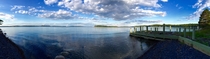 A dock by Mahone Bay near Lunenburg Nova Scotia 