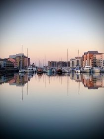 A dose of tranquility in a chaotic world Portishead Marina UK 