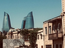 A few months ago another Reddit user posted a picture of Baku Azerbaijan and I was so mesmerized that I ended up going myself One of the best trips of my life Here is a pic I took of the flame towers from the old city