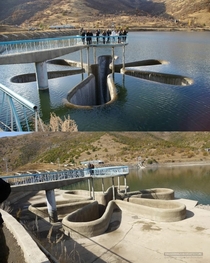 A flower shaped spillway in Armenia Kechut Reservoir