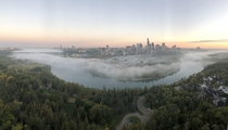 A foggy day in Edmonton Canada