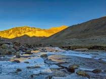 A frozen lake in Ladakh  