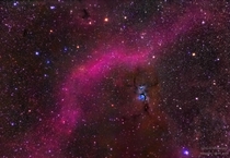 A  Hour Exposure of Barnards Loop and Messier  
