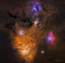 A  Hour Exposure of the Rho Ophiuchi Region From a Dark Sky Site 