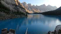 A Lake in the Rocky Mountains before Sunset 