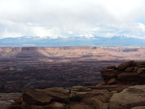 A Look into and over Canyonlands National Park Moab Utah 