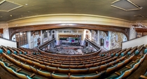 A massive abandoned auditorium of a HS  Community College  image pano 