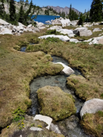 A meandering stream to White Pine Lake - Utah 