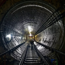 A metro tunnel under construction in Nanjing China