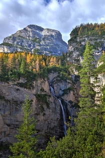 A neat waterfall outside Cortina DAmpezzo  x  