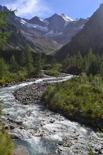 A path near Cogne Gran Paradiso National Park the Italian Alps 