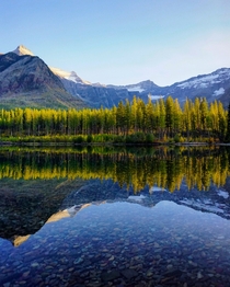 A perfect reflection in Glacier National Park Montana 