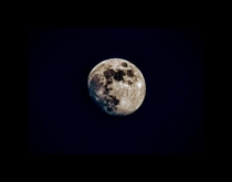 A photo of the moon I took It is heavily edited though 