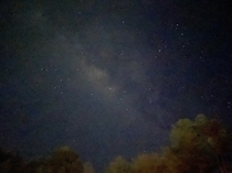 A picture I took with just a phone camera My brother and I think its the tail of the Milky Way but my friends dont believe so Sharing it here to get some insights