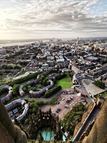 A picture of Liverpool from the Anglican cathedral 
