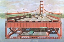 A  proposal to add a lower deck to the Golden Gate Bridge