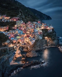 A quiet night in Cinque Terre Italy