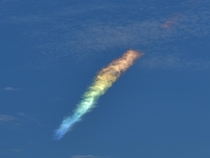 A rainbow cloud over Marburg Germany 