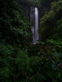A rainy day at Wailua Falls southeast Maui 