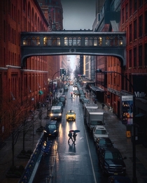 A rainy day in New York City 