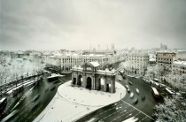 A rare snowfall in Madrid 
