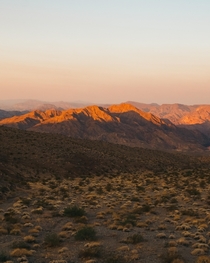 A recent sunrise near Lake Mead Nevada 