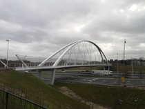 A recently opened bicycle viaduct in Eindhoven the Netherlands